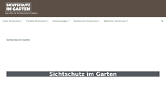Details : Sichtschutz im Garten
